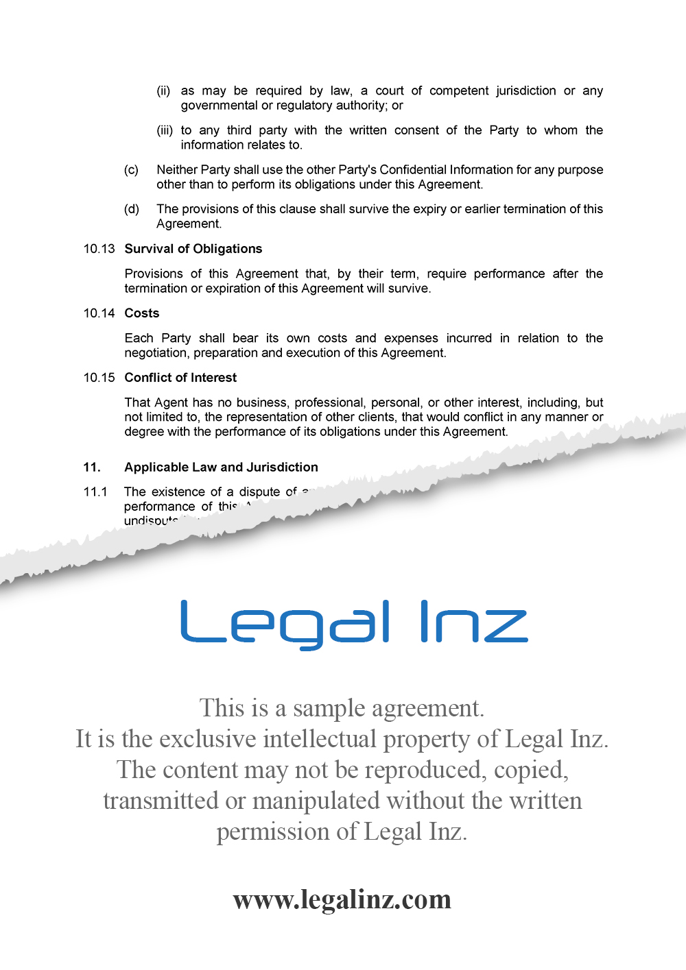 Agency Agreement Sample 7